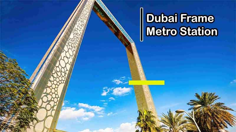 Dubai Frame near Max metro station at Zabeel Park