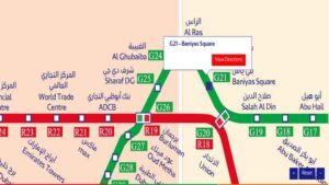 Baniyas Square Metro Station (G21) on the Dubai Metro Green Line