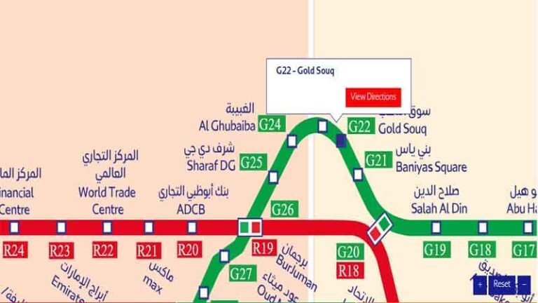 Gold Souq Metro Station (G22) on the Dubai Metro Green Line