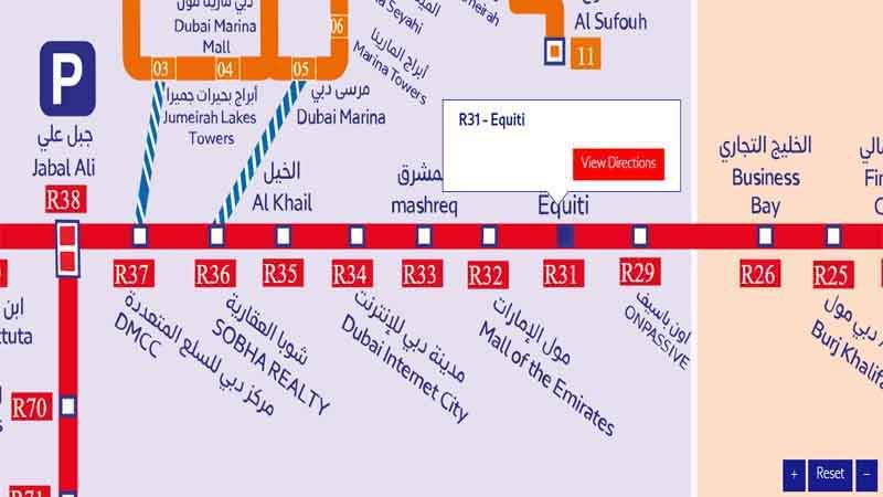 Equiti Metro Station (R31) on the Dubai Metro Red Line