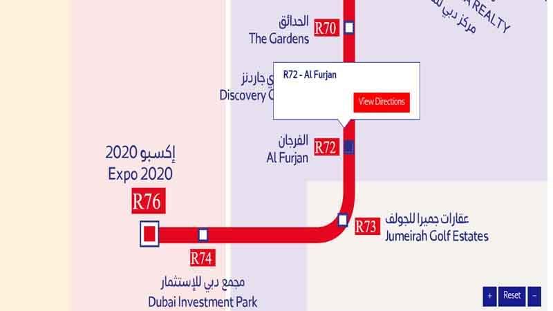 Al Furjan Metro Station (R72) on the Dubai Metro Red Line